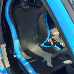 Alternative view of Focus RS MK2 MK3 Recaro Sportster CS Tailored Black Nitrous & Blue Seat Covers