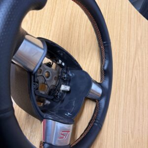 Alternative view of Re‑Trimmed Steering Wheel with Orange Stitching – Auto Core Hub
