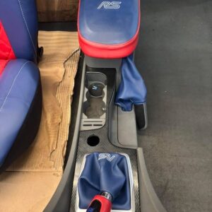 Alternative view of Ford Focus RS Mk2 – Custom Black Floor Mats with Blue Stitching
